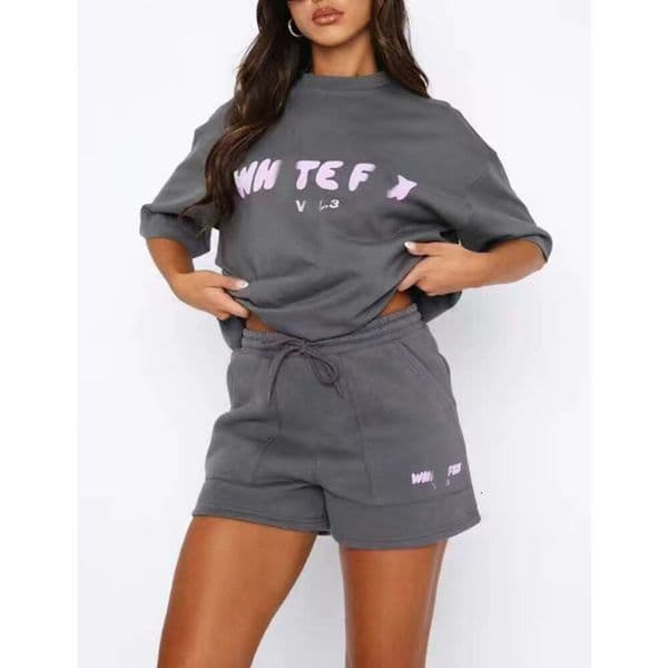 Foxset Designer Clothes Streetwear Set For Men Women Long Sleeved Letter Patterned Hoodie Loose Comfortable white foxset hoodie d39