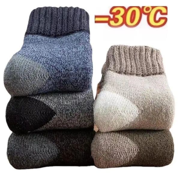 5 pairs/batch of mens wool socks super thick Terry winter warm socks fashionable style mid tube socks snow socks high-quality mens socks 241122