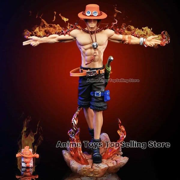 Action Toy Figures 28cm Anime Figure Classic sling Ace Figure Can emit light PVC Collectible Statue Model Toys Gifts T240422 Y260522