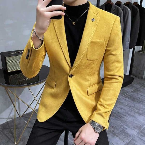 2023 Hombre set leather jacket mens Terno Masculino mens clothing deerskin jacket mens casual ultra-thin jacket 6 colors W241123