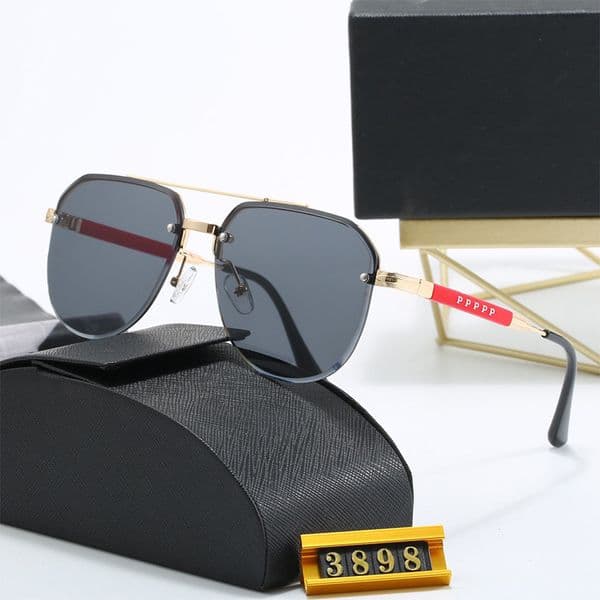 Half Frame Designer Sunglasses Stylish Sunglasses for Women Men Glasses Casual Letters Goggle Adumbral UV400 Outdoor Mens Eyeglasses