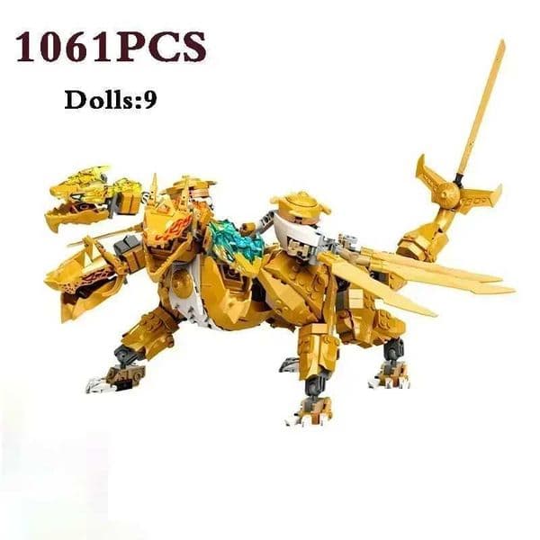 Ninja Lloyd Gold erdragon Building Blocks Four ed Dragon Mechanical Digital Brick Toy Boy Gift 71774 Christmas Gift M241125