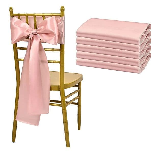 40 pieces of 17x275cm rose gold satin chair belts bow chair covers and ribbons used for wedding banquets parties baby showers and event decorations 241125