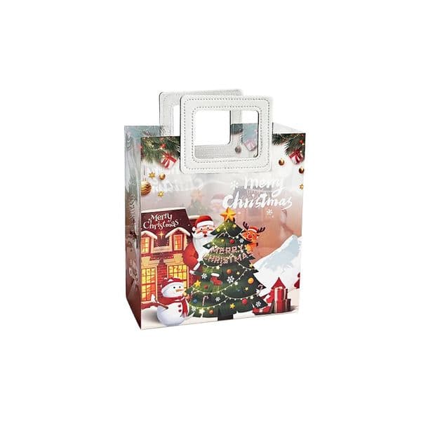 Christmas Plastic Treat Bags Reusable Candy Gift Bags for Holiday Party 21x11x25cm