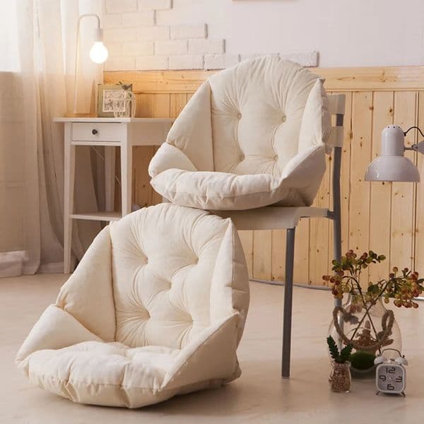 Plush dining chair cushion thickened warm pad winter office waist pad computer chair cushion warm integrated pad 241125