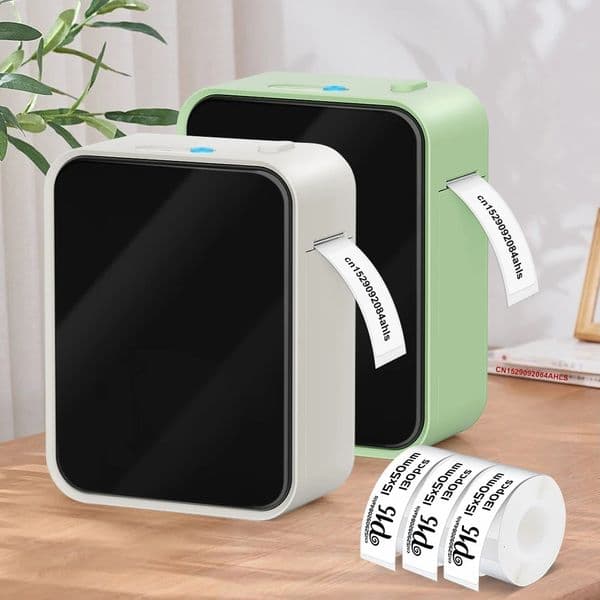 Mini Thermal Printer P15 Label Printer Portable Bluetooth Adhesive Sticker Label Inkless Label Machine 241125