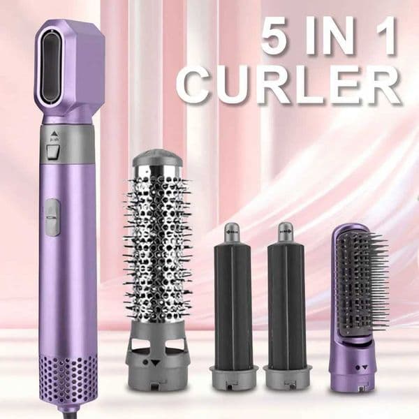 5 in 1 Hot Air Blow Dryer Brush Comb Scalp Massage Electric Hair Dryer Detachable Styler Hot Air Brush for Straightening CurlingXJ250305