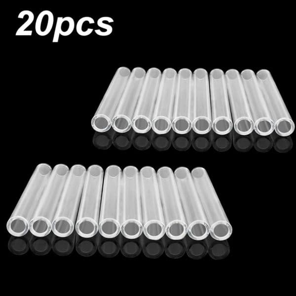 Thick 4.0 Inch Straight Glass Tube Reusable Straws Smoking Pipe 12 mm OD 2 mm ID Wall Glass Blowing Clear Tubes For Art DIY Accessories 20pc a free brush