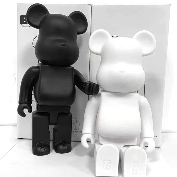 Decorative Objects Figurines 28cm DIY Bear Statue Painting Block Bear Decoration Desktop Decoration Living Room Bear Floor Sculpture Home Decoration Birthday Gif