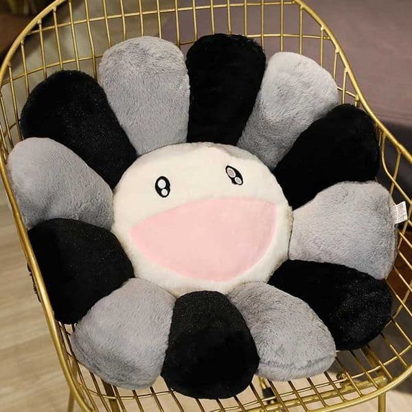 Cushion/Decorative Pillow 40/60cm Cute Sunflower Japanese Rainbow Flower Plush Toy Filling Soft Doll Childrens Floor Game Mat Sofa Home Decoration T241125