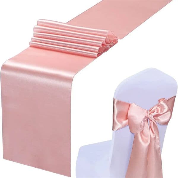 20 pieces of satin chairs satin ribbons wedding decorations 15 * 275cm silk chairs satin ribbons bow chair covers decorations parties banquets els 241125