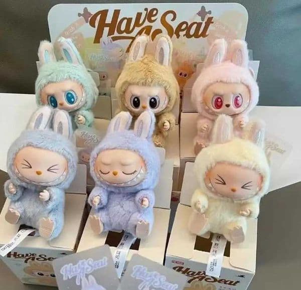 Hot Sale Anime Figure Labubu Have A Seat Series Vinyl Pendant Doll Model Toy Cute Monster Keychain Toys Birthday GiftsC2411 0784 252 Y260516