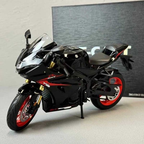 1 9 Suzuki GSX-1000R Motorcycle Toy Alloy Die Casting Metal Model Simulation Sound and Light Toys Home Interior Decoration Childrens Toys W241126