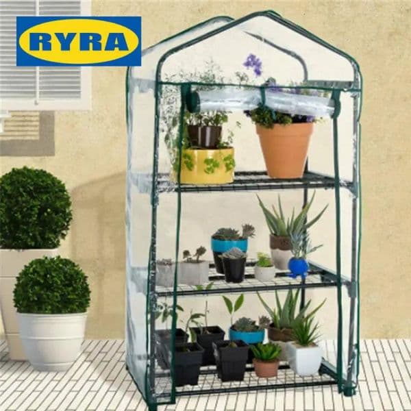 landscape Yard Decor Plant Greenhouse PVC Cover Outdoor Garden Grow Tent For Flowers And Plants - Durable Weather-Resistant Flowerpot Shelter Garden Ornament