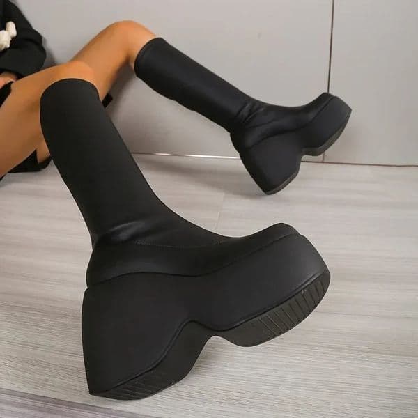 Gothic Style Sexy Elegant Chunky Platform Women Ankle Boots Big Size 43 Walking Comfy Woman Shoes Platform Shoes 241114