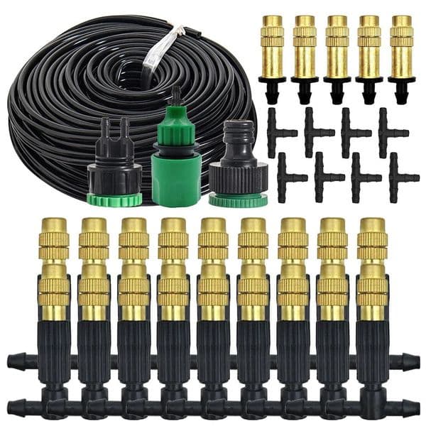 10-30M outdoor atomizer cooling system 4/7PVC garden irrigation water regulation 1/4 inch brass atomizer nozzle micro sprayer 241125
