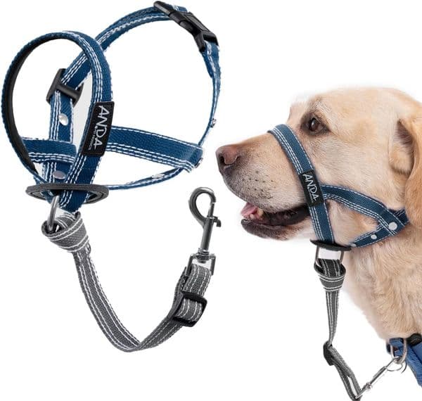 dog leash Dog Collar Designer Gentle Leader Ultra-Light No-Pull Dog Headcollar: Adjustable, Breathable Comfort, Prevents Explosive Rushes, Ideal For Daily Use