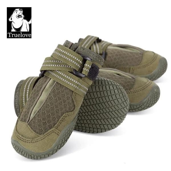 TRUELOVE pet shoes are waterproof and non slip suitable for protecting pet feet of small and medium-sized dogs. ArmyGreen winter snow 2/4 pieces/set YS1891 241126