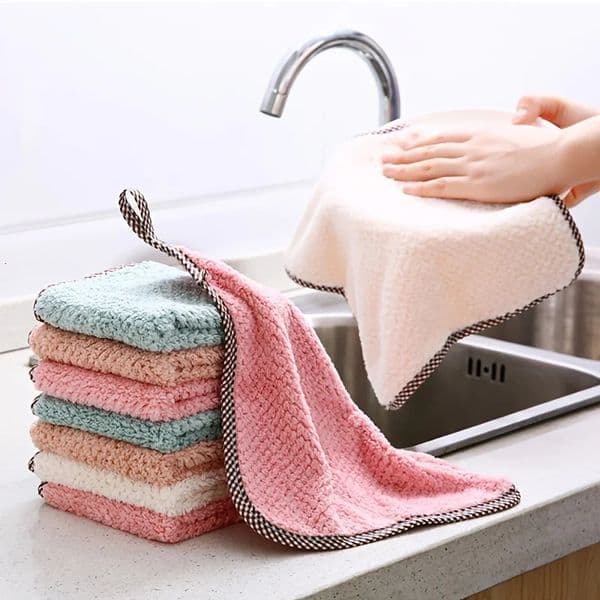 Towel 10 pieces/20 pieces of mixed color oil absorbing cloth tableware cleaning cloth 241126