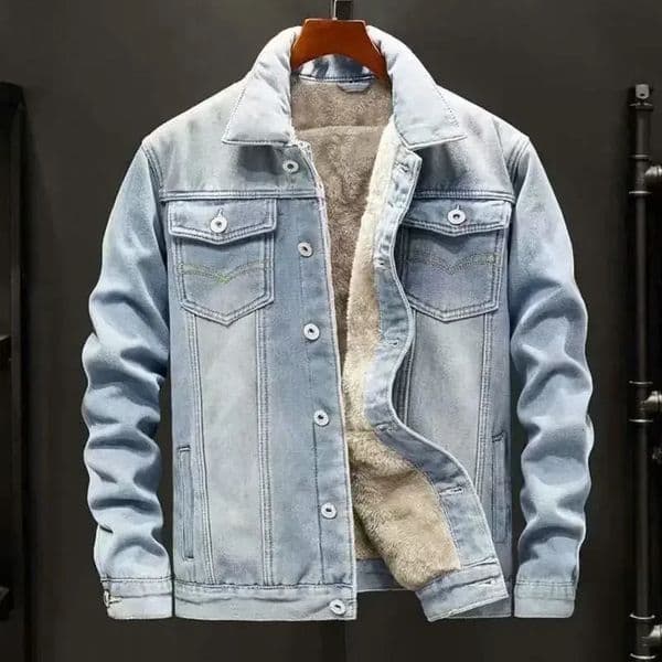 Denim Jackets Man Wool Button Padded Jeans Coat for Men Warm Padding with Sheep Y2k Fashion Vintage Joker Menswear Large Size G 241126