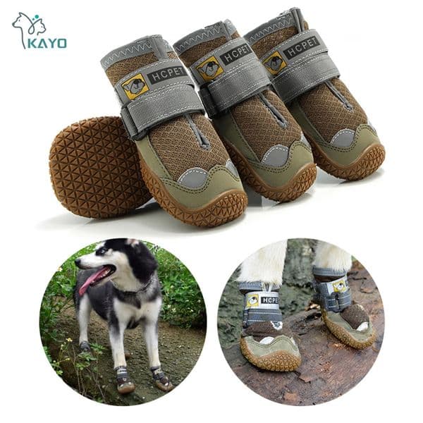 4 pieces/set of pet dog shoes reflective waterproof dog boots warm snow and rain pet boots anti slip socks and shoes 241126