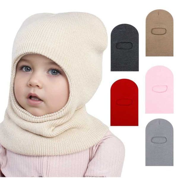Winter 2024 baby knitted hat suitable for girls boys ear and neck warmers childrens hats scarves and one-piece childrens hats W241127