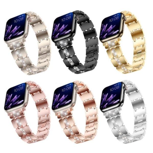 2026 New For Straps Ladies Apple Watch Bands 46 49 45 44 42 41 outdoor 40 38Mm Metal Bling Iwatch Women Bracelets 10 Ultra 9 8 7 6 5 4 3 2 1 SE Watchbands Repla