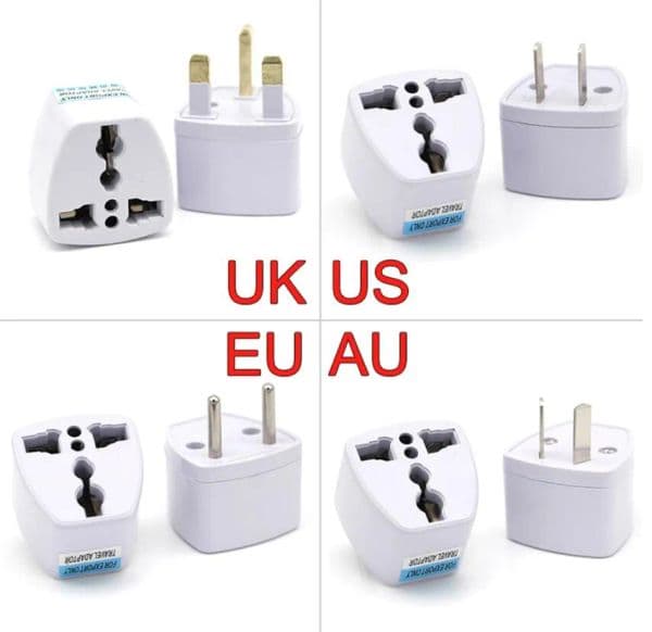 High Quality Travel Charger AC Electrical UK/AU/EU To US Adapter Converter USA Universal Power Plug Adaptador Connector(White)