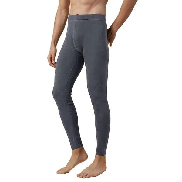 Mens Winter High Waist Bottom Long Leg Underwear Sleepwear 241122