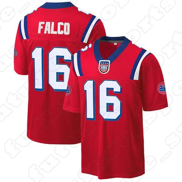 16 Shane Falco Men Red Washingtons Sentinels Football Jerseys The Replacements 90s classic Movie V-Neck Embroidered Stitched Letters with Short sleeve Adult Jersey