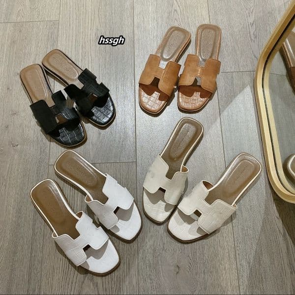 Designer Slippers Women's Flat Sandals Summer Beach Brand Casual Classic Outdoor Women's Leather Slippers Top Quality Shoebox