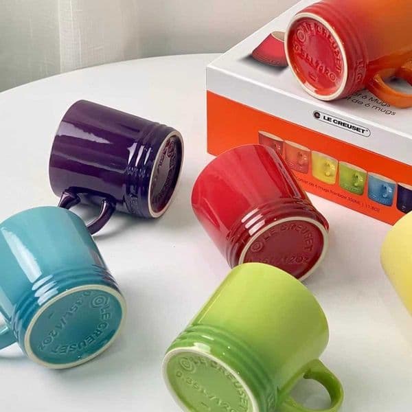 2026 Le Creuset Candy Rainbow Mug 6-Piece Gift Box Ice Cream Milk Water Free Shipping Shipping
