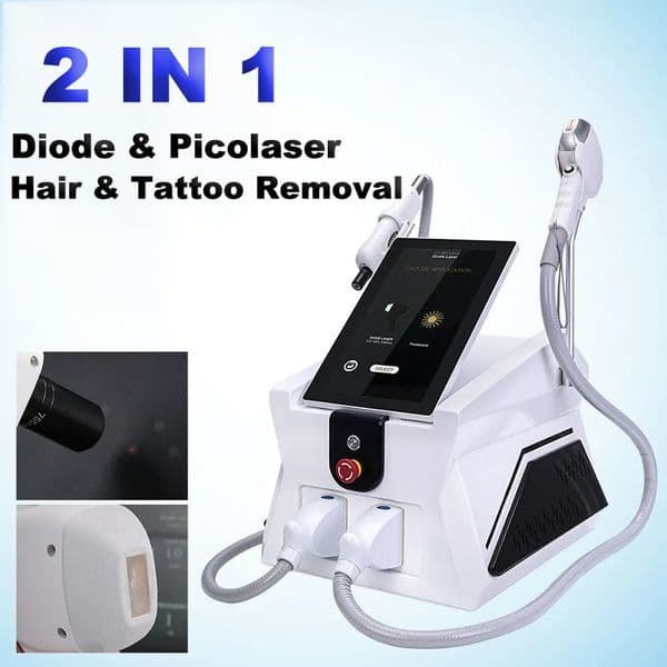 Portable 808nm laser ice cooling device picolaser moles eliminate tattoo removal 3 waves diode hair removal