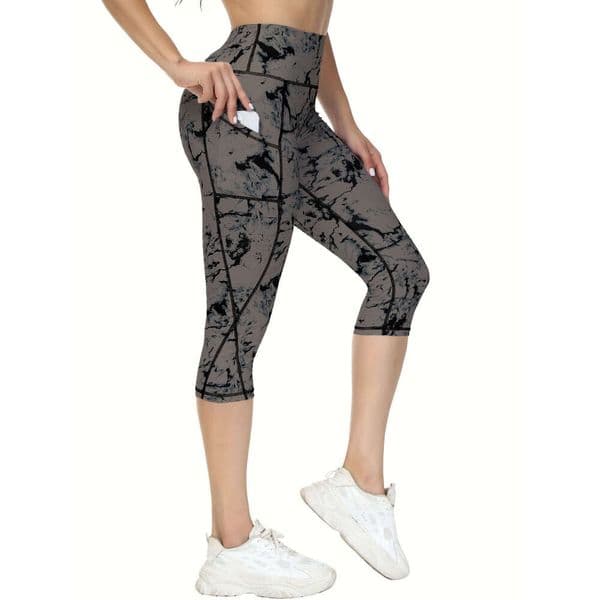 Leggings Women High Waisted Yoga Pants with Pockets Soft Black for Running Workout