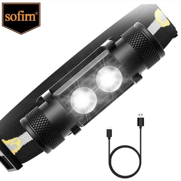 H25S Headlamp 18650 Headlight Dual SST40 LED 1200lm USB Rechargeable Outdoor Tactical Working Lamp Z241129