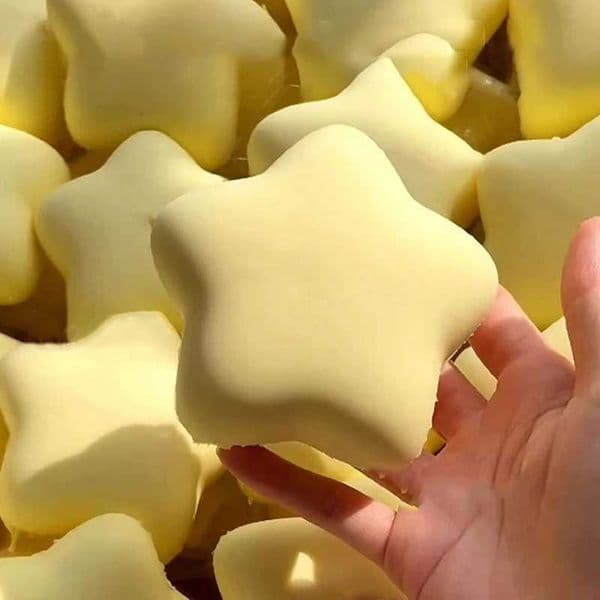 Kaii Yellow Milk Scent Star Pinch Stress Release Toys Slow Rebound Cute Decompression Slow Rising Squeeze Toy GiftsXJ241129