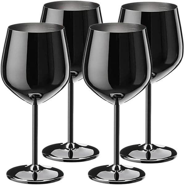 4PCS Stainless Steel Glass Cocktail Creative Metal Wine Bar Restaurant Champagne Red Drinkware Barware Cup 241128