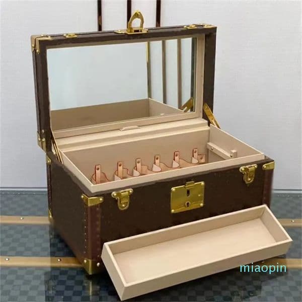 Designer Bags Boxes Boite Bouteilles Leather Watch Box 8 Mens Watch Organizer Jewelry storage box fashion womens Rings Tray Cosmetic case