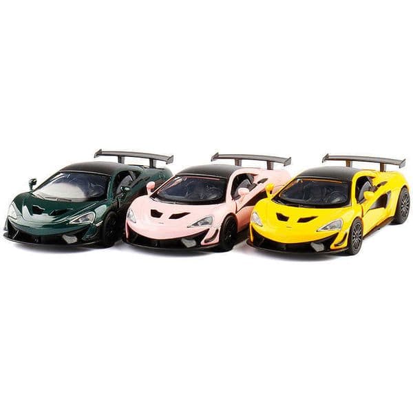 1 32 McLaren 570S GT4 supercar alloy car model sound and light metal rebound model car boy toy X241129