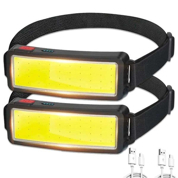 Powerful COB Headlamp Built in Battery Type-c Rechargeable Head Flashlight Outdoor Camping Fishing Waterproof Headlight Z241129