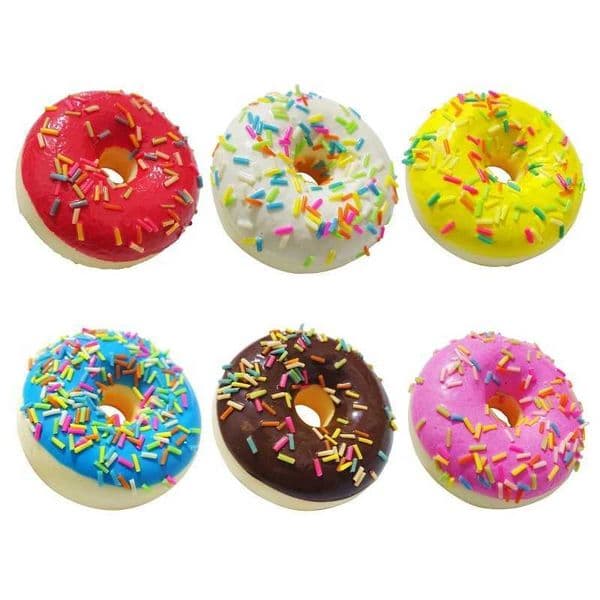 Soft Artificial Donut Bread Doughnuts Stress Relief Novel Toy Squeeze Toys Simulation Cake Model Wedding DecorationXJ241129