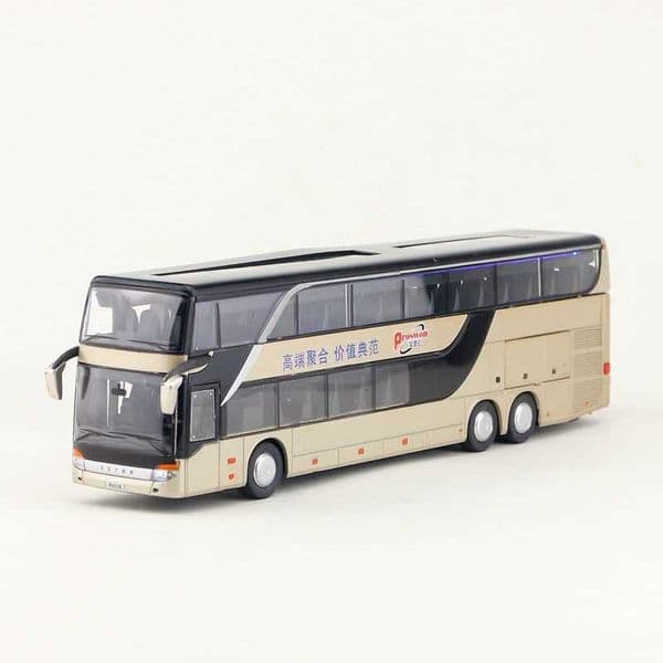 Baoslun Alloy Model Childrens Toy Car 1 32 Luxury Travel Bus Warrior Sound and Light Box Set X241129