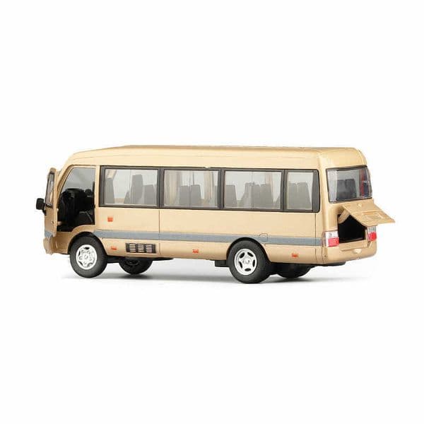 Shenghui 1 32 Toyota Coaster Alloy Bus Model Door Opening Sound and Light Return Force Simulation Medium Bus Toy X2411292