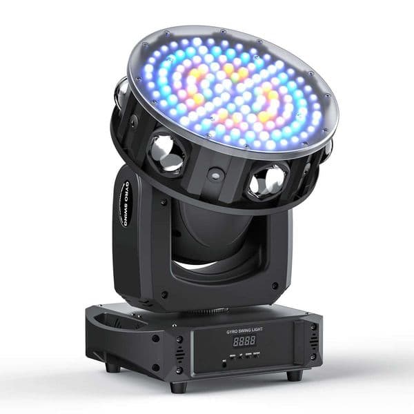 Fieryzeal Mini LED 6x15W RGBW Moving Head Lighting 138PCS Bulbs Beam Lights DMX512 Stage Light for Disco KTV Party Lighting Z241129