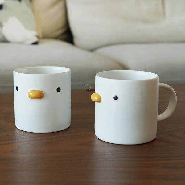 400ml Mug Ceramic Chick Coffee Microwave Safe Milk Juice Handgrip Office Teacup Cup Kitchen Party Drinking Tools 241128