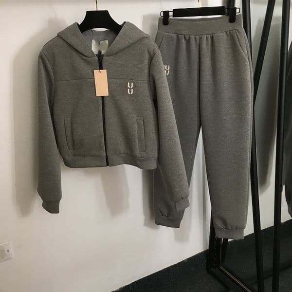 Zip Up Designer Tracksuits Cotton Jackets Pants Fashion Letters Print Tracksuit Two Pieces Coats Leggings Suit