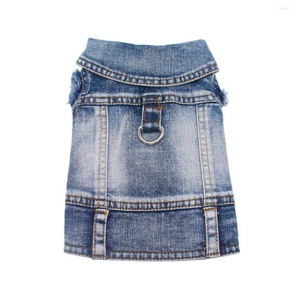 2026 New New Dog Apparel Jeans Jacket Cool Cologne cologne Blue Denim Coat For Small Medium Girl Perfume Boy Dogs perfume Puppy Clothes Lapel Harness Vest Wit