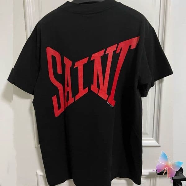 Cotton Black T Shirts Red Letter Embroidered Print Short Sleeve Top Tees Fashion Street Men Women Tshirt Size S-XL