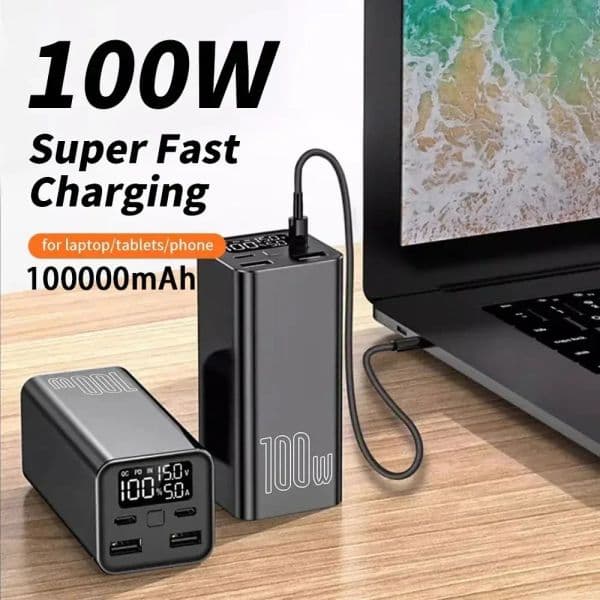 20000mAh Power Bank Type C PD 65W Fast Charging Powerbank External Battery Charger For Smartphone Laptop Tablet iPhone Xiaomi