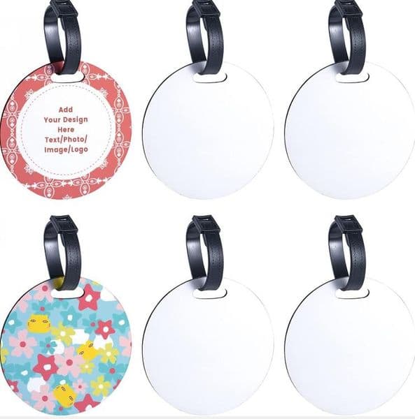 Sublimation Blank Leather Luggage Tag Party Favor Double Sided Heat Transfer Label Tags Creative DIY Keychain Gift Z 2.14